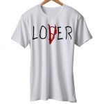 Lover not Loser T-shirt White For Mens Stephen Kings IT