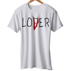 Lover not Loser T-shirt White For Mens Stephen Kings IT