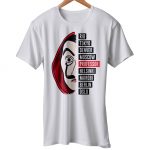 La Casa De Papel Money Heist Mask White Men's T-Shirt