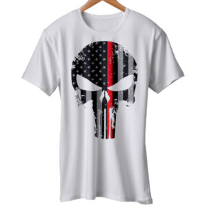 Mens Bodybuilding T-Shirt - Punisher America USA Flag - Gym Training Top