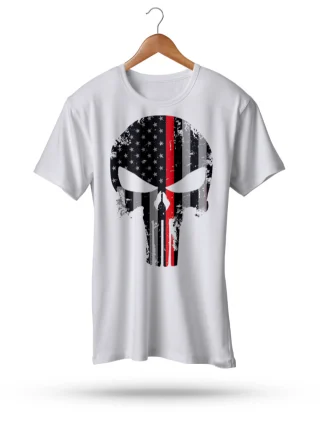 Mens Bodybuilding T-Shirt - Punisher America USA Flag - Gym Training Top