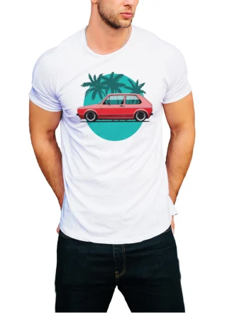 Retro German Car Fan T Shirt Gti TDI Racing Mk 1 — alternate view
