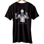 Leave Me Alone T Shirt Black Skeleton