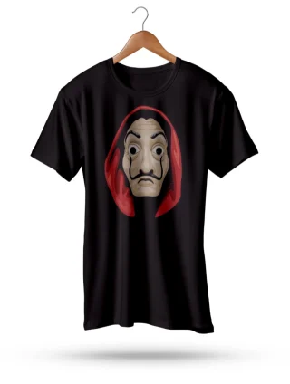 La Casa De Papel Money Heist Mask Black Men's T-Shirt