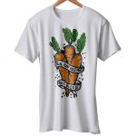 Real Food Has Mud not Blood Vegan T Shirt Carrot No Meat