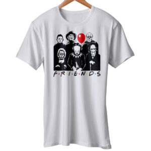 Friends Characters T Shirt Chucky Doll IT Horror Steven Kings