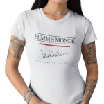 Femme du Monde T Shirt Women Of the World Whatever Slogan Sexy -XS