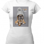 Coffee Time T Shirt for Women Dog lover Top