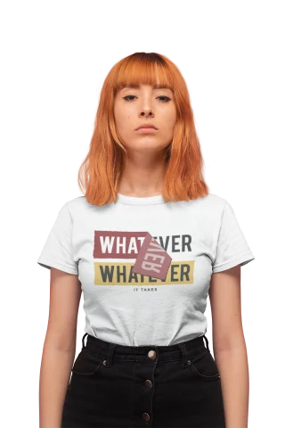 Whatever T shirt for Women label Slogan Fashion Sexy Summer