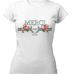 Merci Top For Women France Style paris Fashion 1987 Flowers Pattern