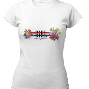 Girl Super Power T Shirt for Women Sexy Gril