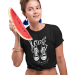 Love Shoes Tshirt Women Travel Holiday Black All Star Trainers