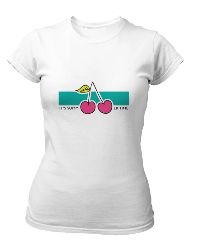 Cherry Summer Tshirt for Women Holiday Time Super Sexy Tee