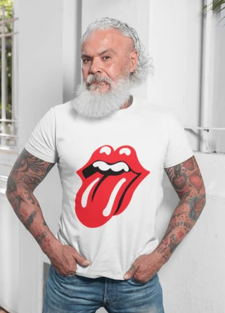 Red Lips Rolling Stones T Shirt Rock — alternate view