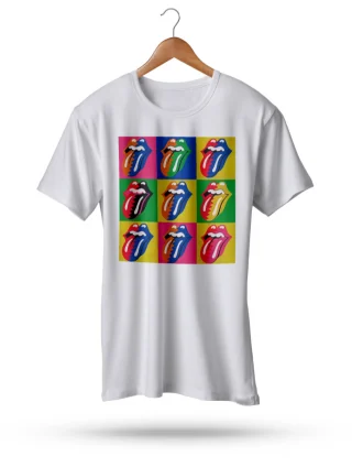 Colourfull Rolling Stones T Shirt Rock
