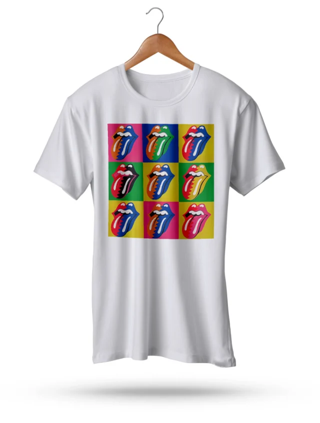 Colourfull Rolling Stones T Shirt Rock