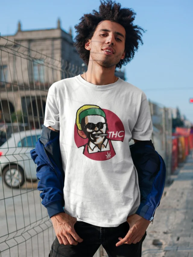 Thc KFC Tee Marijuana Weed Shirt T-Shirt Cannabis Funny Pot Stoner Mens Gift Molecule Leaf Medicine Legalize