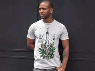 Classic Only Drugs Can Save Me T Shirt Cannabis THC Cbd Cross Green Love Peace S M L XL XXL