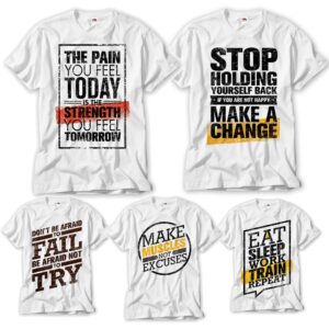 Gym T Shirt 2022 Motivation No Excuses Shark Beast Running Training Boxing S M L XL XXL