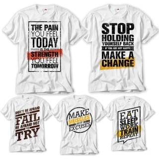 Gym T Shirt 2022 Motivation No Excuses Shark Beast Running Training Boxing S M L XL XXL