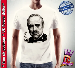 Godfather Shirt T-Shirt Movie Tee Men's New Corleone Black Classic Funny Brown James Mafia Soul Don Gangster Tony Adult Scarface — alternate view