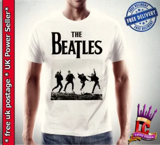 Beatles T-Shirt Shirt Vintage Tee Band Men's Mens Rock New Size Men Black Yellow Submarine Classic Let Music — alternate view
