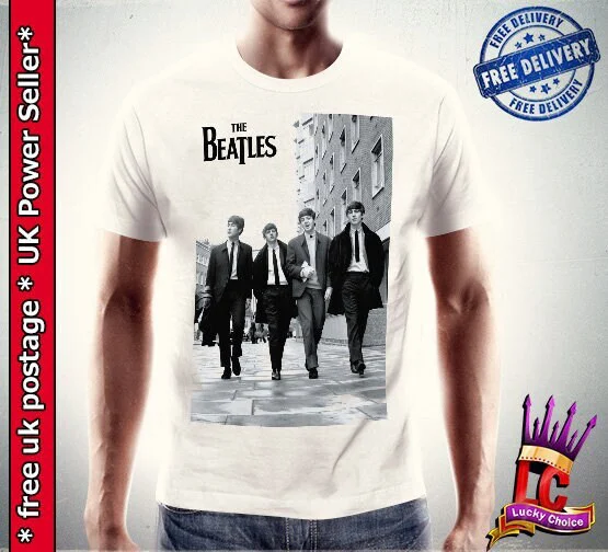Beatles T-Shirt Shirt Vintage Tee Band Men's Mens Rock New Size Men Black Yellow Submarine Classic Let Music