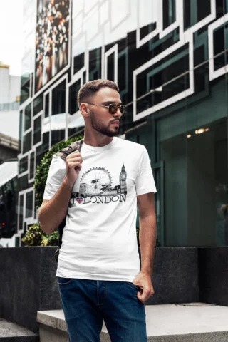 London Eye T Shirt White S M L XL 2XL — alternate view