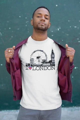 London Eye T Shirt White S M L XL 2XL