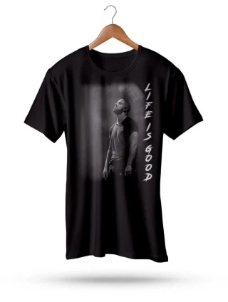 Life is Good Drake Shirt Drake T Shirt Drake Merch DRAKE T-Shirt Print on Front Black — alternate view