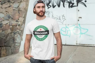 Bitcoin T shirt BTC to the moon Doge Shiba Eth ATH Crypto White S M L XL 2XL