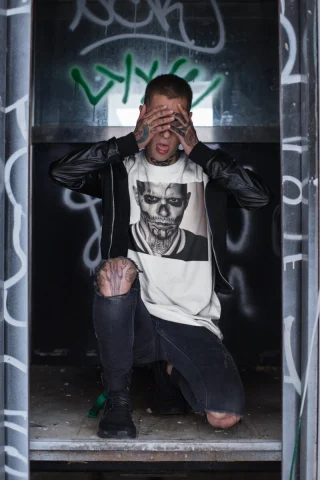Zombie Tattoo T-Shirt Streetwear White S M L XL