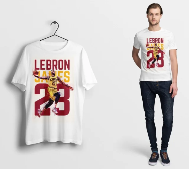Lebron T Shirt Basketball Tee Gym Training Sport Retro