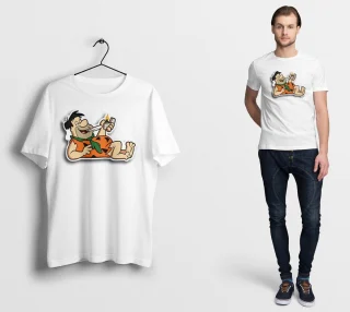 Flinstones Smoke Weed Vintage Shirt Fred T-Shirt Xl Flinstone Size Barbera Hanna Large Cartoon