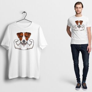 Solid Short Sleeve T Shirt Jack Russell Terrier - New Black Ringer Cottonmuscle Men's T Shirts