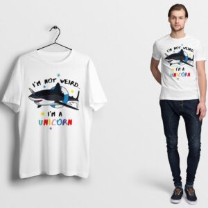 I am not Weird I am a Unicorn Proud T Shirt Lgbt Pride Gay  Rainbow Slogan S M L XL XXL White Skark