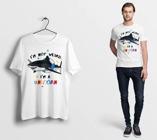 I am not Weird I am a Unicorn Proud T Shirt Lgbt Pride Gay  Rainbow Slogan S M L XL XXL White Skark