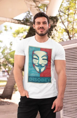 Anonymous Disobey Graphic T-Shirt — alternate view
