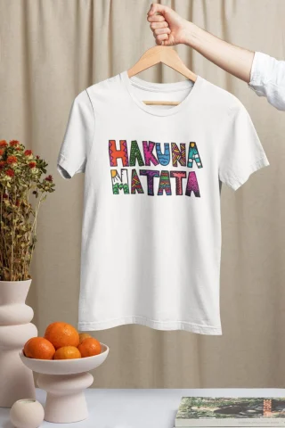 Hakuna Matata T Shirt Lion King White S M L XL XXL Love Freedom