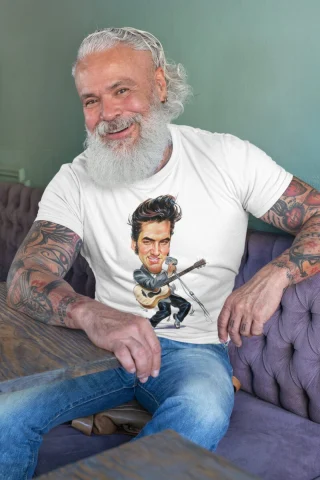 Elvis Shirt Unisex All T-Shirt Size Black Gift Men T- Christmas Vintage