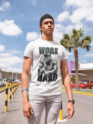 GYM Arnold T-Shirt Schwarzenegger Shirt Men's Hard work Terminator Predator