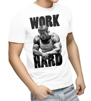 GYM Arnold T-Shirt Schwarzenegger Shirt Men's Hard work Terminator Predator — alternate view