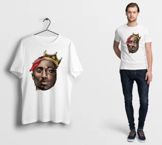 Rap King Gangsta T Shirt Hip Hop West East Cost Legends