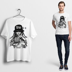 Rihanna Tee Cannabis T Shirt Sativa Indica Board Amstedam Chill Relax Weed Black white