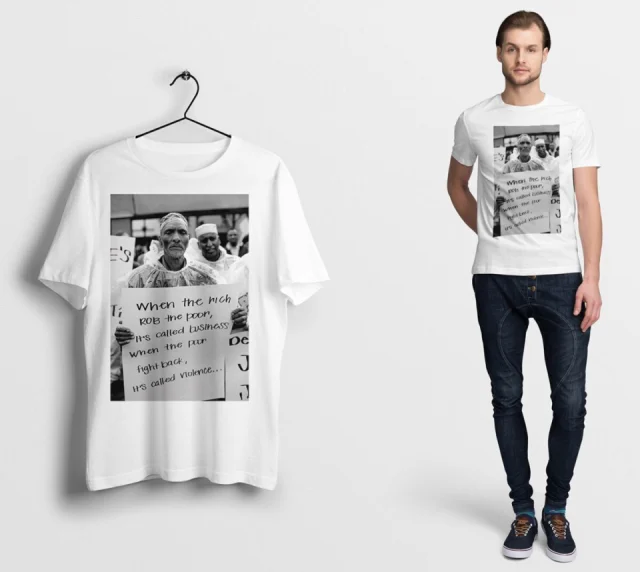 When the rich rob the poor its called Business T  Shirt protest system suck