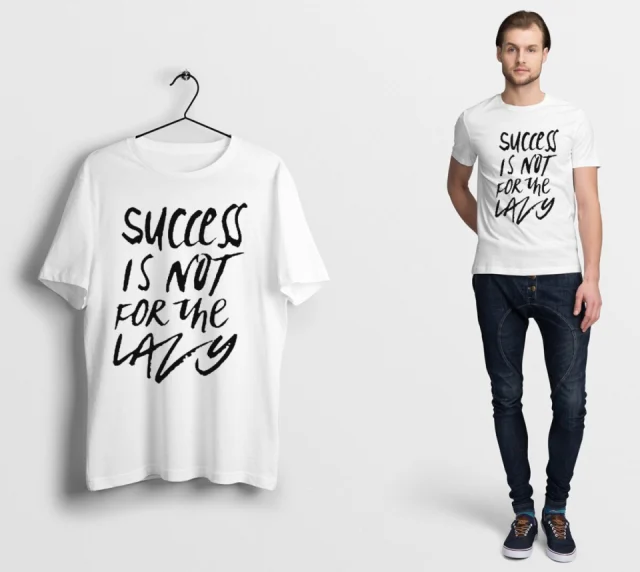 Success is not for the Lazy T Shirt Motivation Gym Business Gift slogan UK