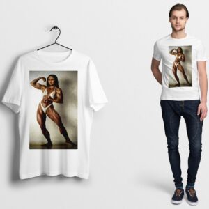 Mona Lisa Bodybuilding T Shirt Muscle Motivation Gym Protein Gift Cartoon UK ART