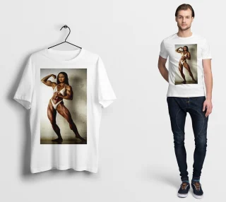 Mona Lisa Bodybuilding T Shirt Muscle Motivation Gym Protein Gift Cartoon UK ART