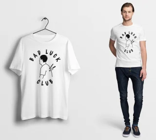Bad Luck Club Halloween t shirt // Black cat tee // Funny comfy shirt // Vintage triblend top