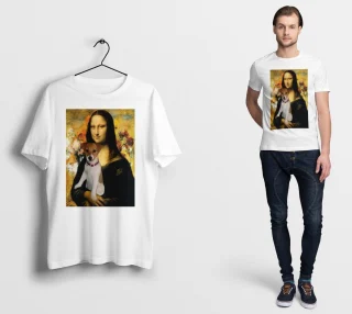 Monalisa T Shirt Dog Lover Jack Russell Terrier - New Black Ringer Cotton muscle Men's T Shirts